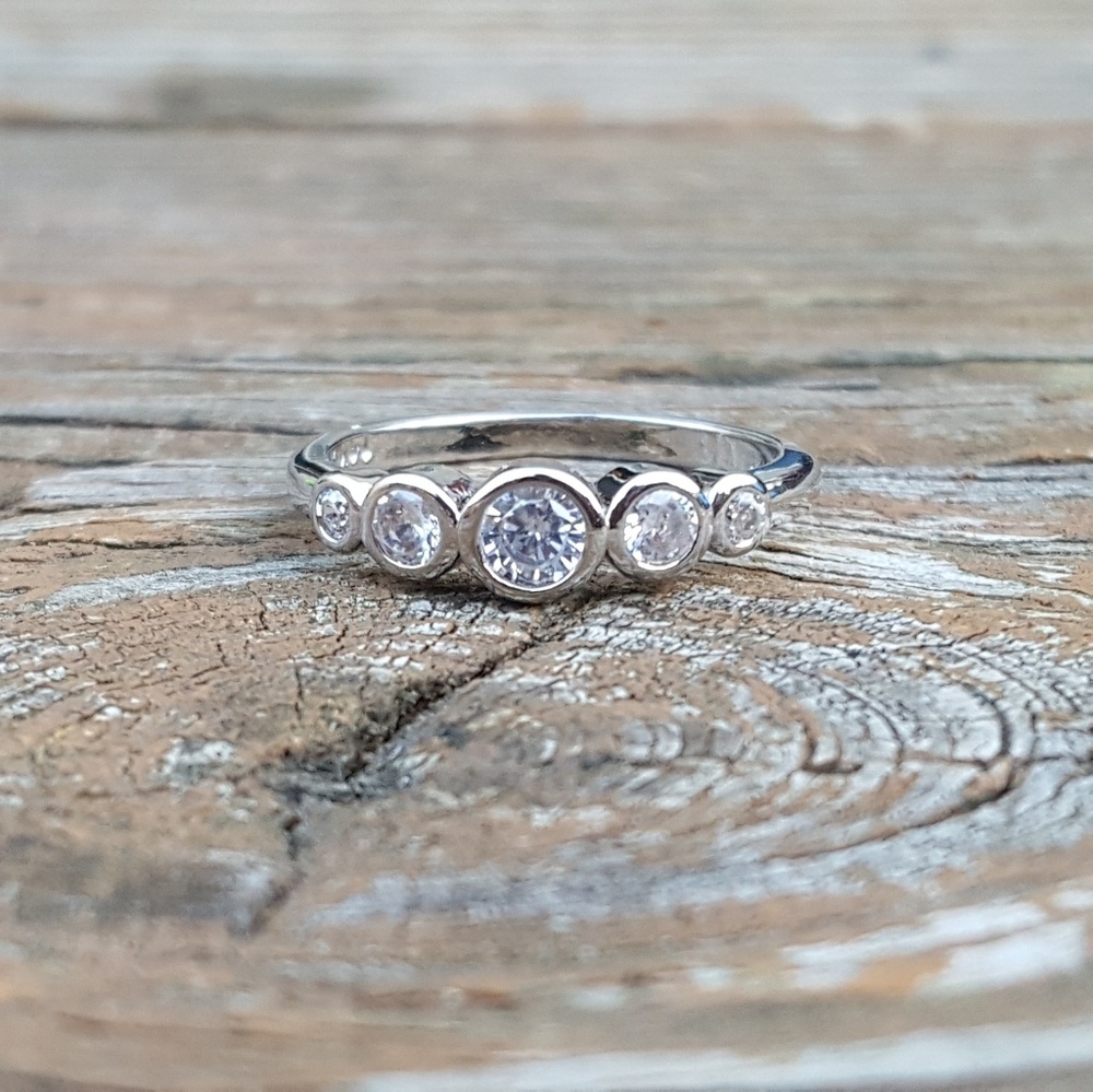 COPY - Simulated Diamond White Gold Plated Bezel …